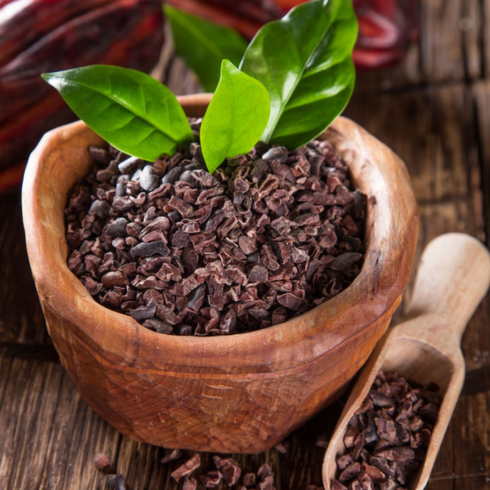 ORGANIC CACAO NIBS raw / roasted or sweetened with yacon syrup — LIMA, Peru