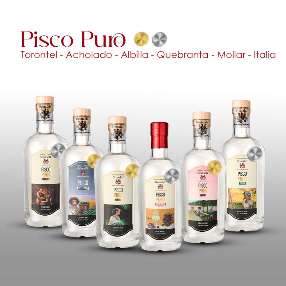 PISCO PURO GRIMALDI — Ica, Peru