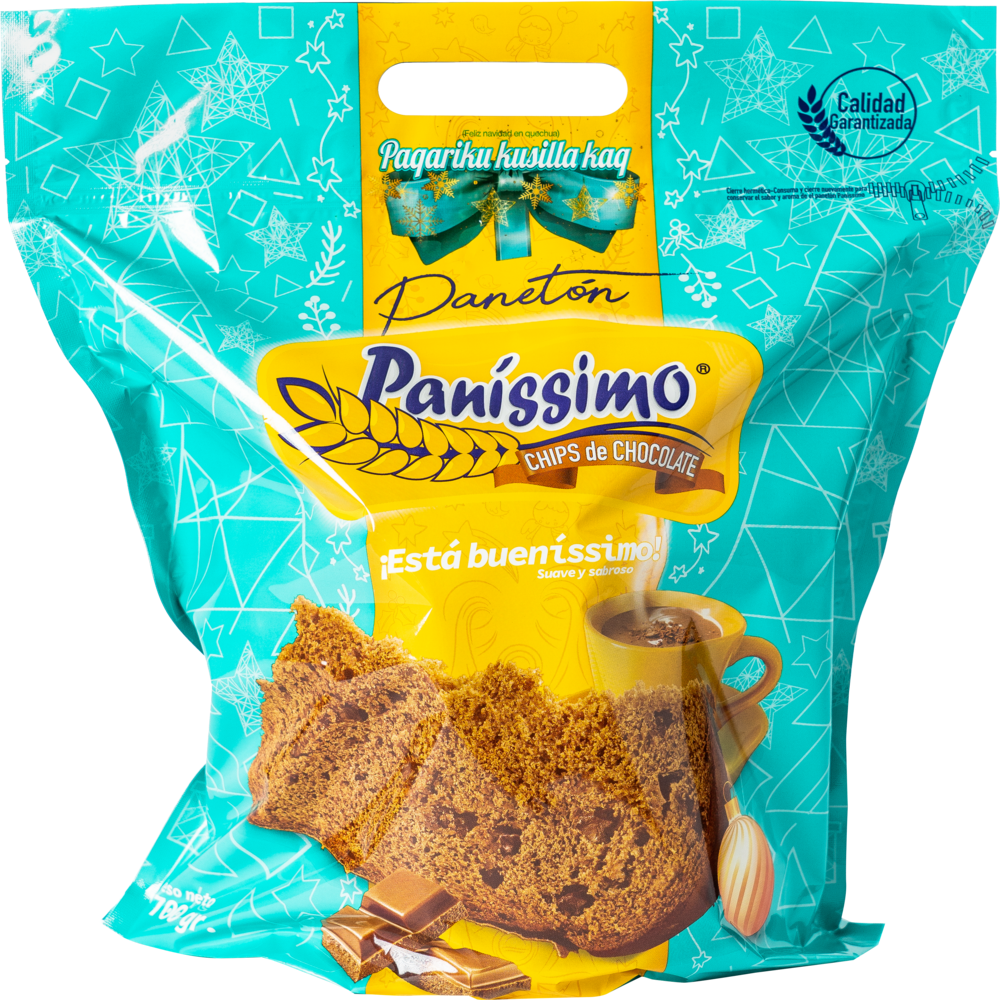 STAND UP POUCH WITH ZIPPER AND DIE-CUT HANDLE FOR PANETTONE — LURIN, Peru — Fruit & Vegetables lot from LURIN, Peru